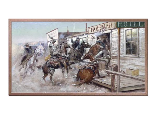 Vintage Cowboys Western Art Print, TV Art