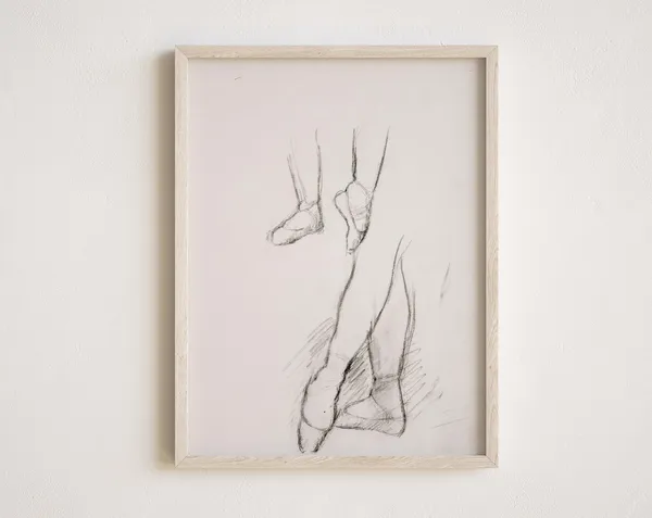 Ballerina On Pointe Vintage Ballet Dancer Art Print