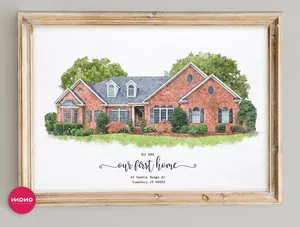 Custom House Portrait - Watercolor Art