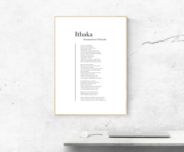 Ithaka By Konstantinos P. Kavafis Poem Art Print