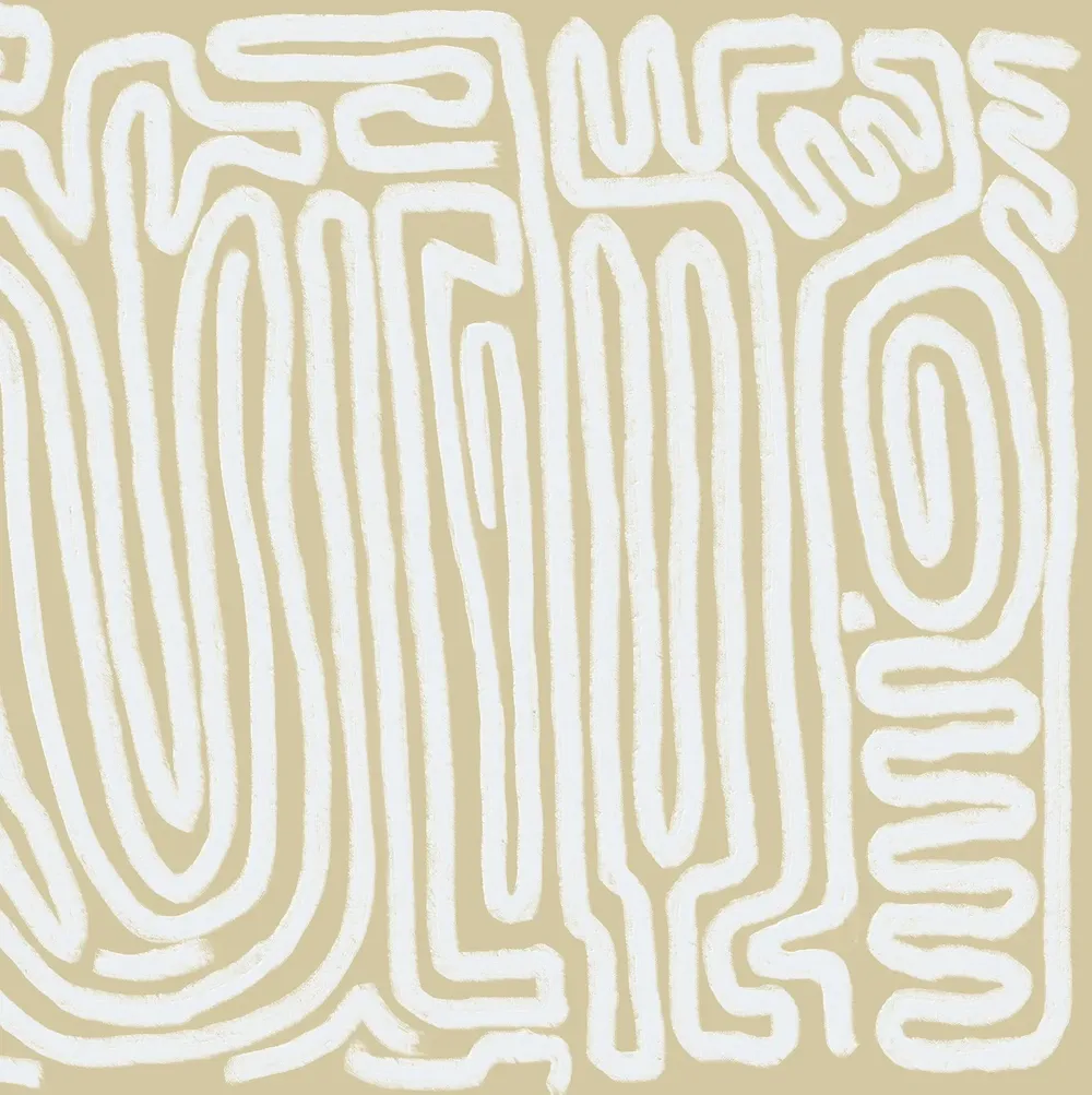 Abstract Squiggle Lines Art Print, Eclectic Boho Decor - Image 2
