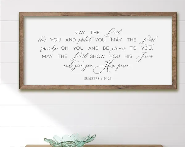 May The Lord Bless You And Protect You Christian Sign