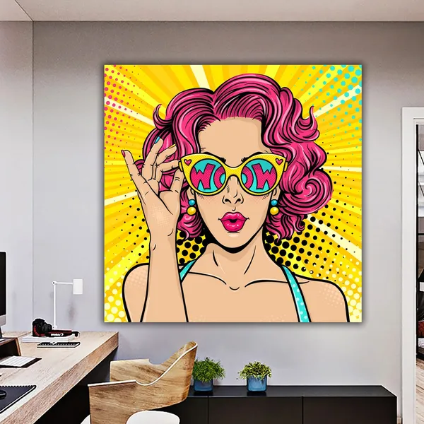 Pop Art Woman Wow Omg Shock Comic Style Art Print