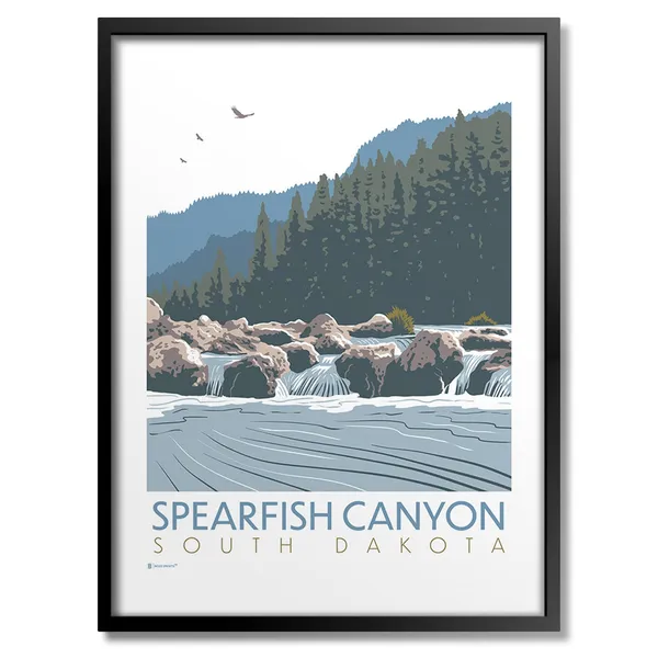 Spearfish Canyon Art Print, Nature Landscape