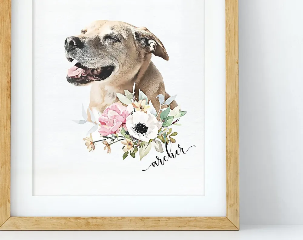 Custom Pet Portrait, Peekaboo Style Art Print - Image 4
