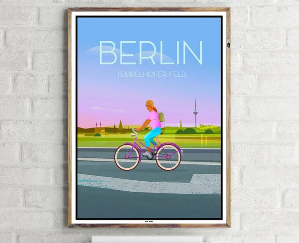 Tempelhofer Feld Vintage Travel Poster