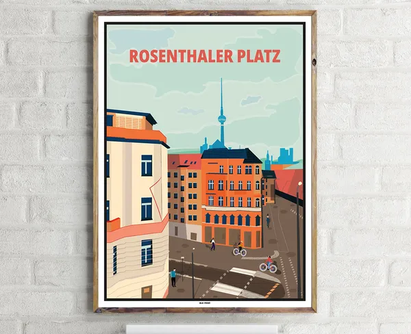 Mitte Rosenthaler Platz 13 Vintage Travel Poster