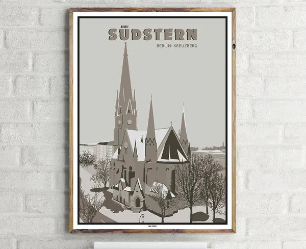 Kreuzberg Sdstern Vintage Travel Poster