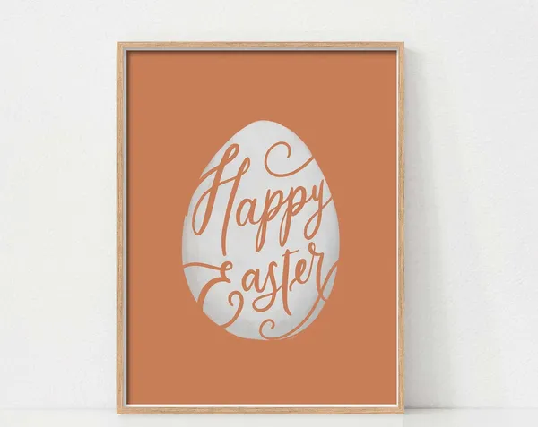 Easter Egg Boho Minimalist Art Print