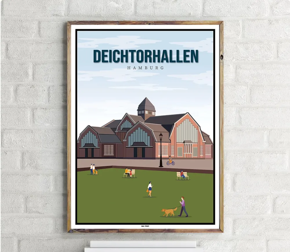 Deichtorhallen 1 Vintage Travel Poster