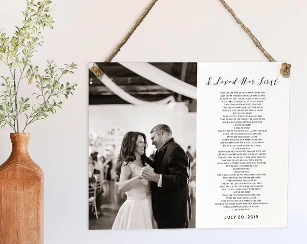 Custom Father Daughter Dance Wedding Memory Art Print