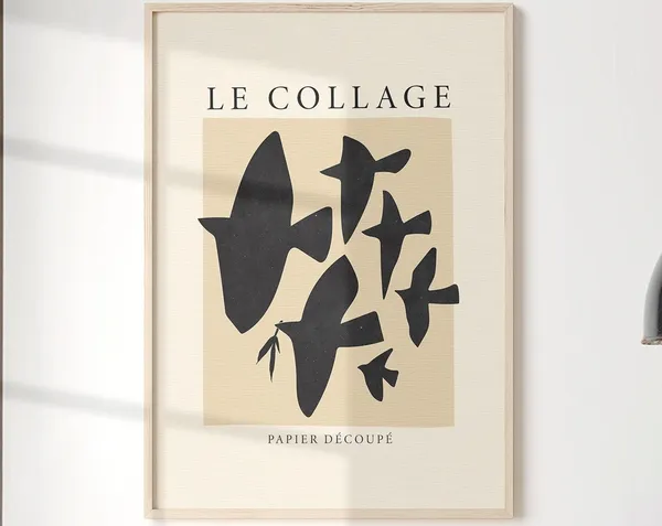Matisse Bird Print, Abstract Line Art Decor