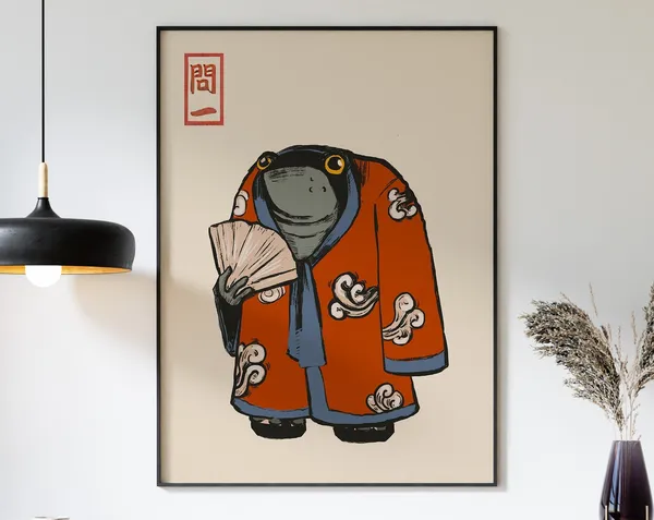 Matsumoto Hoji Frog Vintage Poster Print