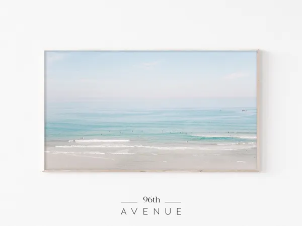 Beach Ocean Art Print, Coastal Wall Decor