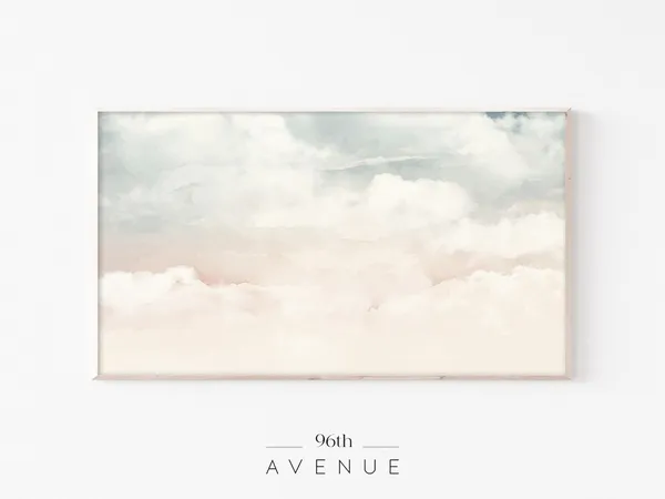 Vintage Cloud Painting Art Print for Frame TV