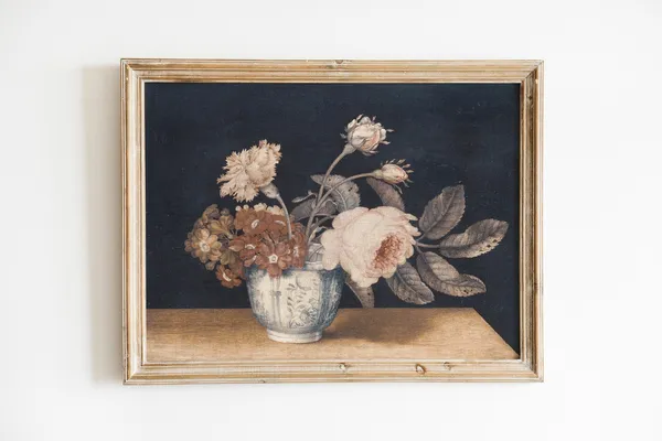 Vintage Flower Kitchen Art Poster Print