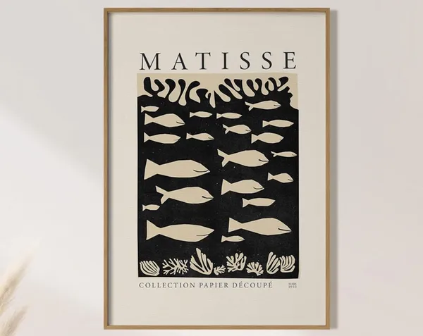 Matisse Aquarium-Inspired Exhibition Collages Art Print