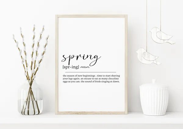 Spring Definition Art Print, Seasonal Home Decor