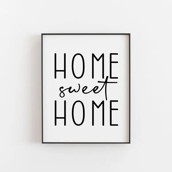 Home Sweet Print, Housewarming Entryway Wall Art