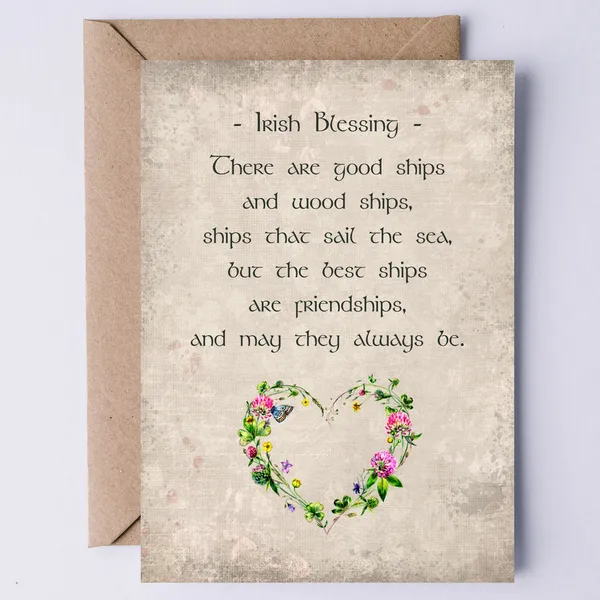 Irish Blessing Friendship Toast, Ireland Lovers Poster Print