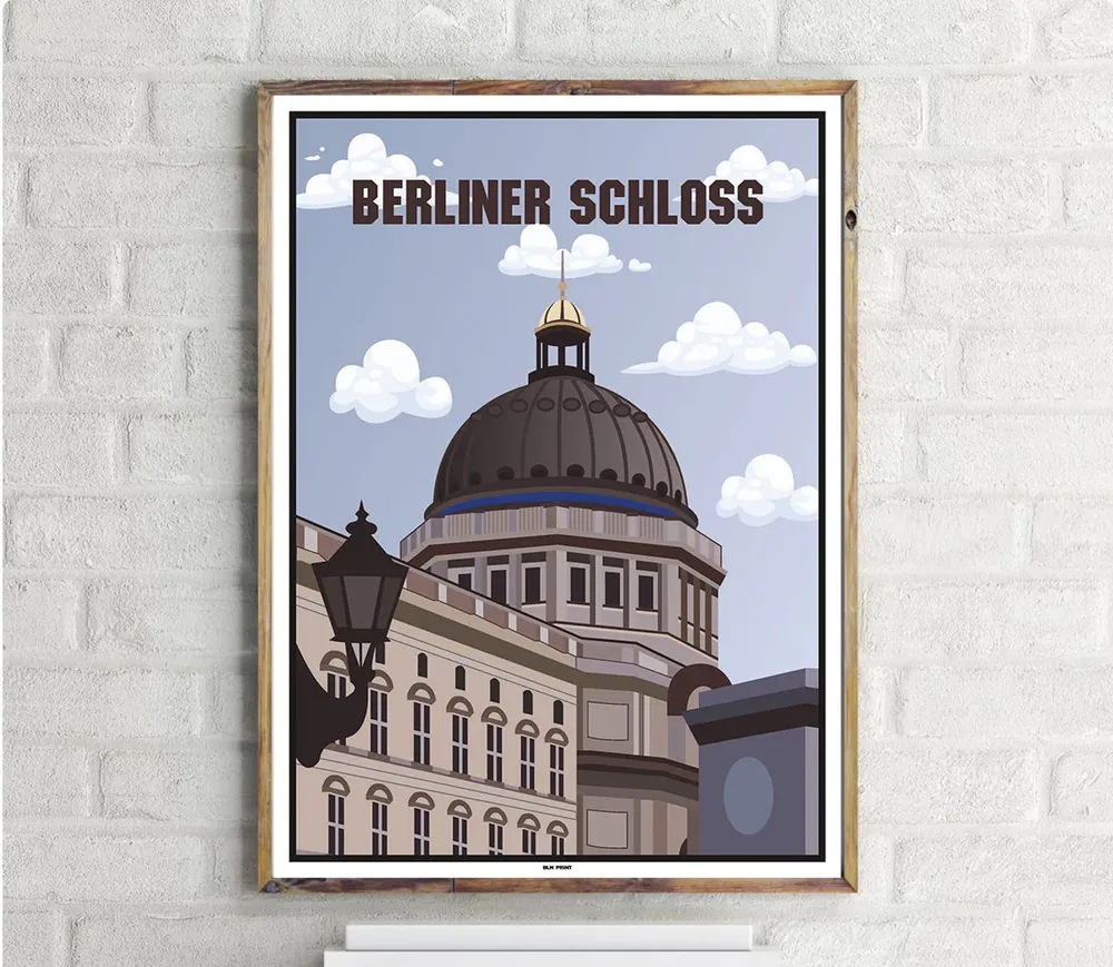 Berliner Schloss Vintage Travel Poster