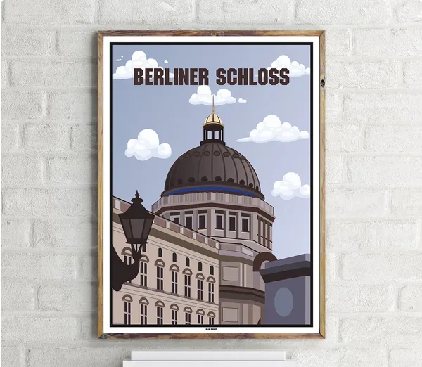 Berliner Schloss Vintage Travel Poster