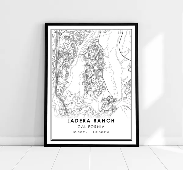 Ladera Ranch Map Print, City Travel Poster
