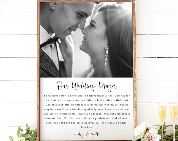 Our Wedding Prayer Custom Religious Wall Art Print