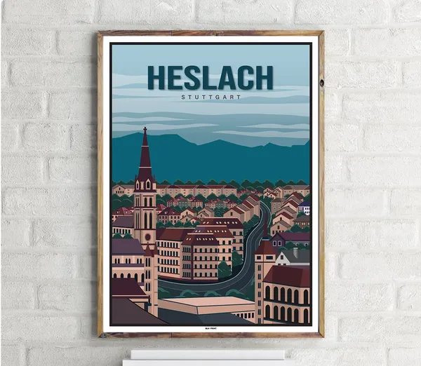 Stuttgartheslach 1 Vintage Travel Poster