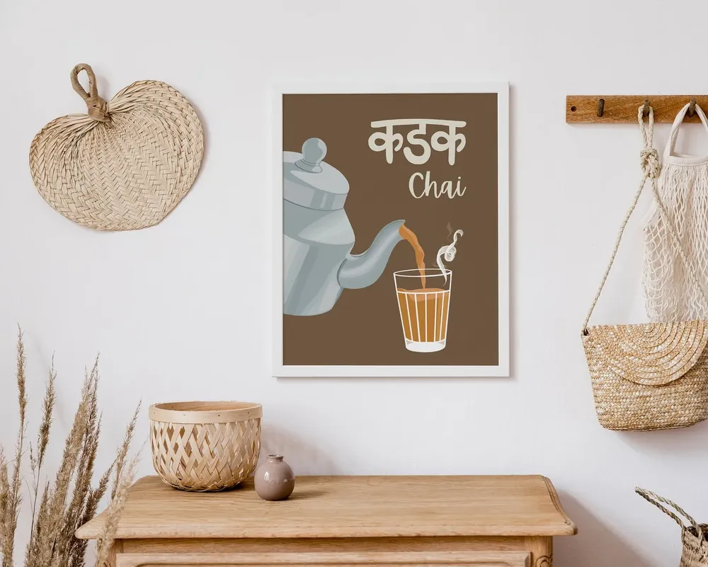 Kadak Chai Poster Print, Indian Kitchen Art - Image 2