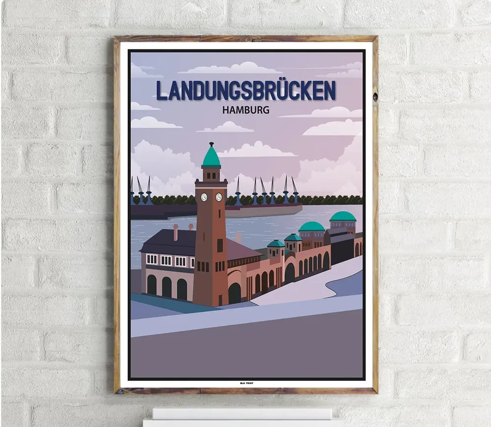 Landungsbrcken 1 Vintage Travel Poster