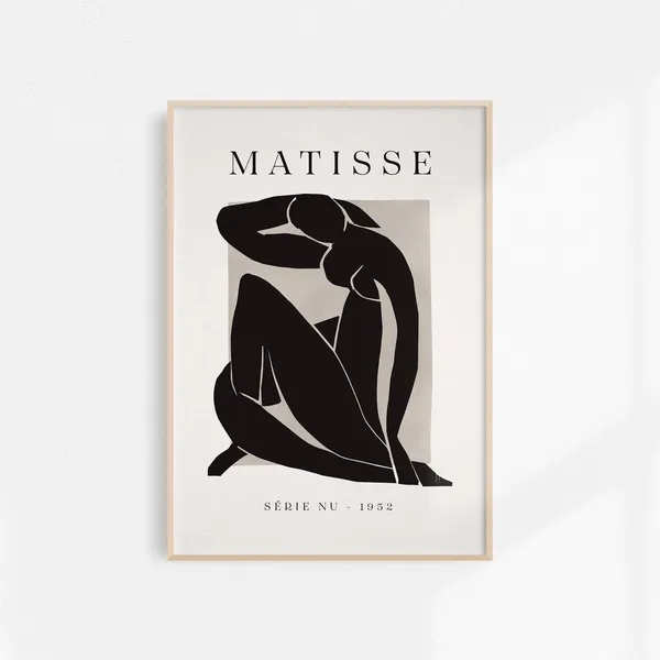 Matisse Nude Art Print, Neutral Modern Living Room