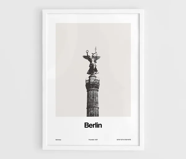 Berlin Victory Column Minimalist Travel Poster