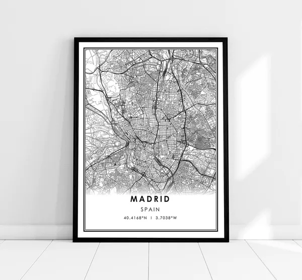Madrid Map Print Poster, Spain City Map