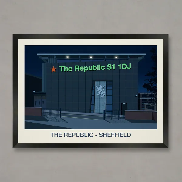 The Republic Nightclub Poster, Retro Nightlife Art Print