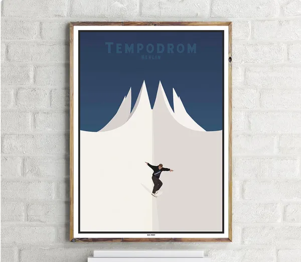 Mitte Tempodrom Vintage Travel Poster