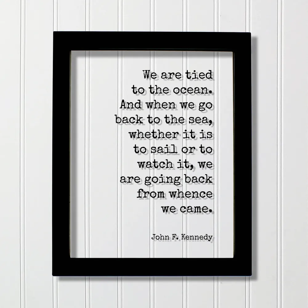 John F. Kennedy Ocean Quote Art Print