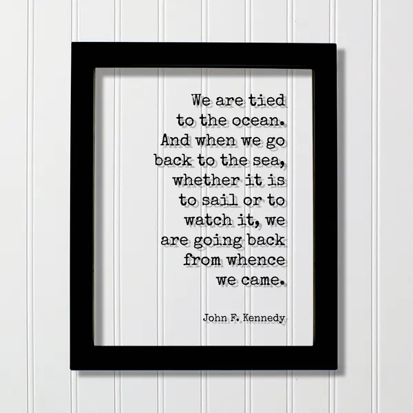 John F. Kennedy Ocean Quote Art Print