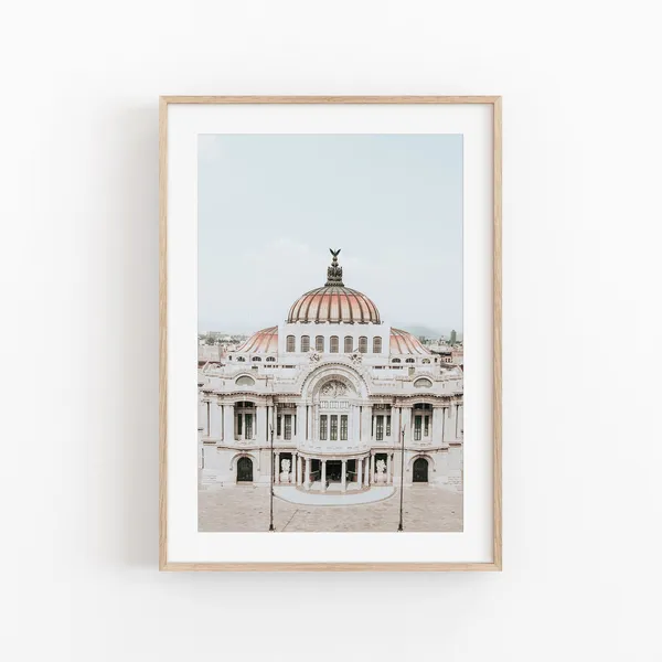 Mexico Minimalist City Photo Poster, Boho Decor
