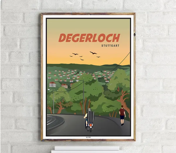 Stuttgartdegerloch Vintage Travel Poster