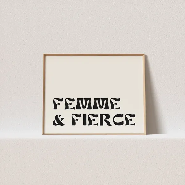 Femme Fierce Art Nouveau Retro Art Print