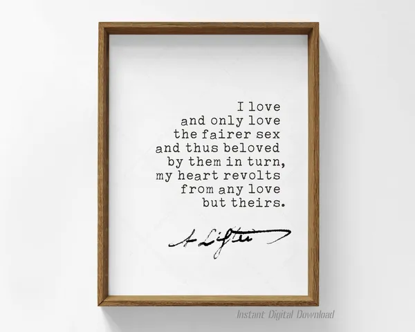 Anne Lister Quote, Feminist Typography Poster Print