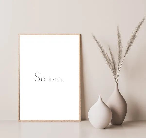Sauna Statement Poster, Relaxation Room Art Print