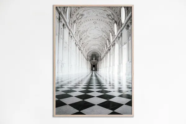 Italian Architecture Arched Hallway Travel Poster