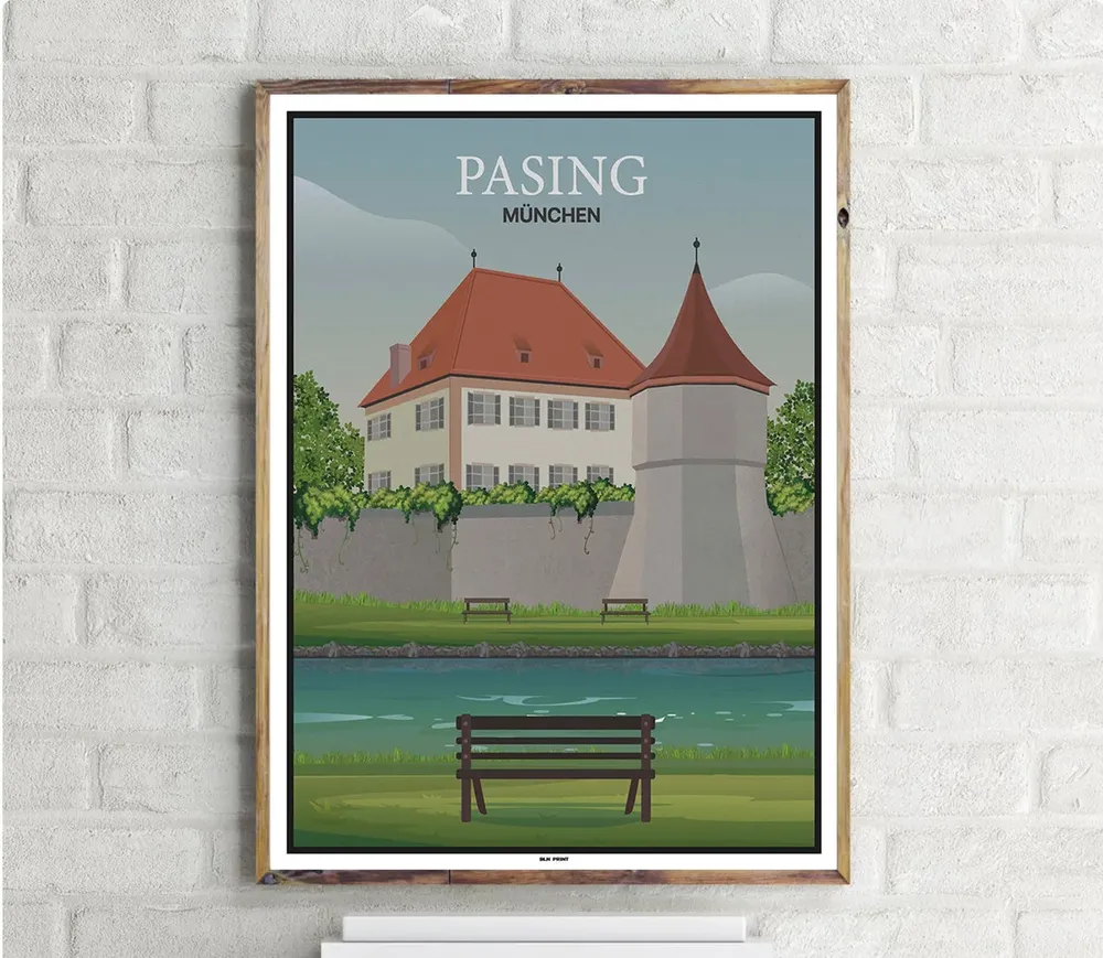Munich Pasing Vintage Travel Poster