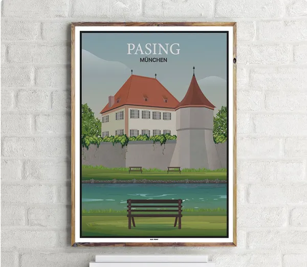 Munich Pasing Vintage Travel Poster