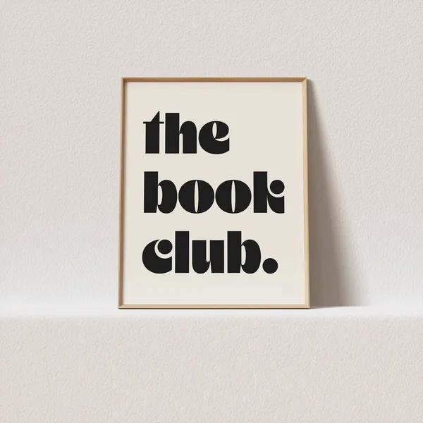 Book Club Retro Mid-Century Typography Poster