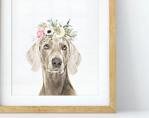 Custom Pet Portrait, Pet Memorial Gift Art Print