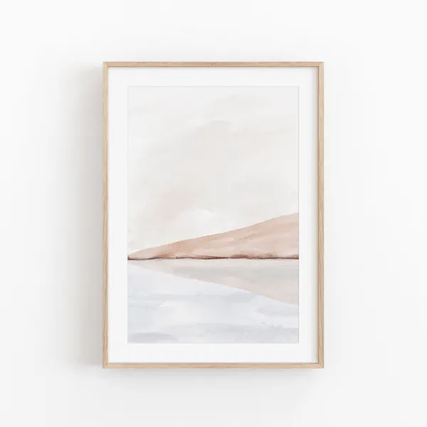 Abstract Watercolor Nature Poster, Modern Minimalist Decor