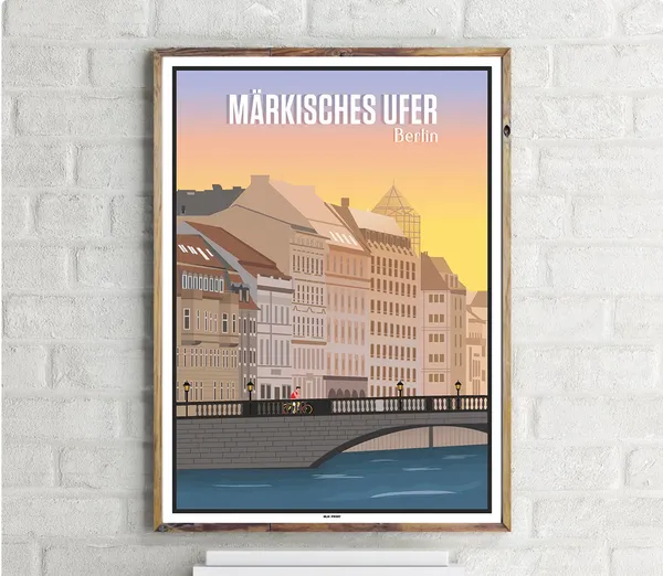 Mitte Mrkisches Ufer 14 Vintage Travel Poster